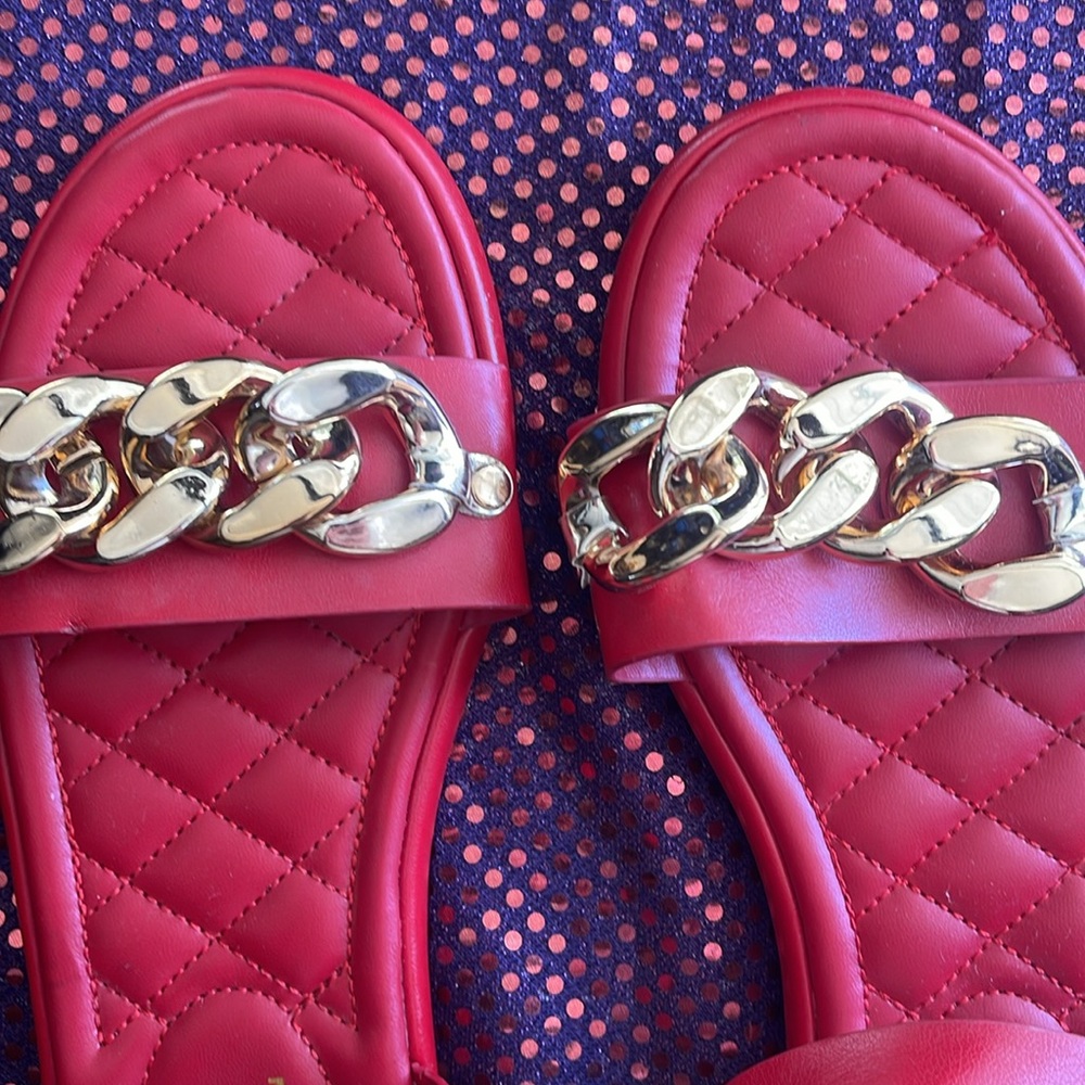 Rouge Helium open toe Sandals Red size9 - Picture 4 of 8